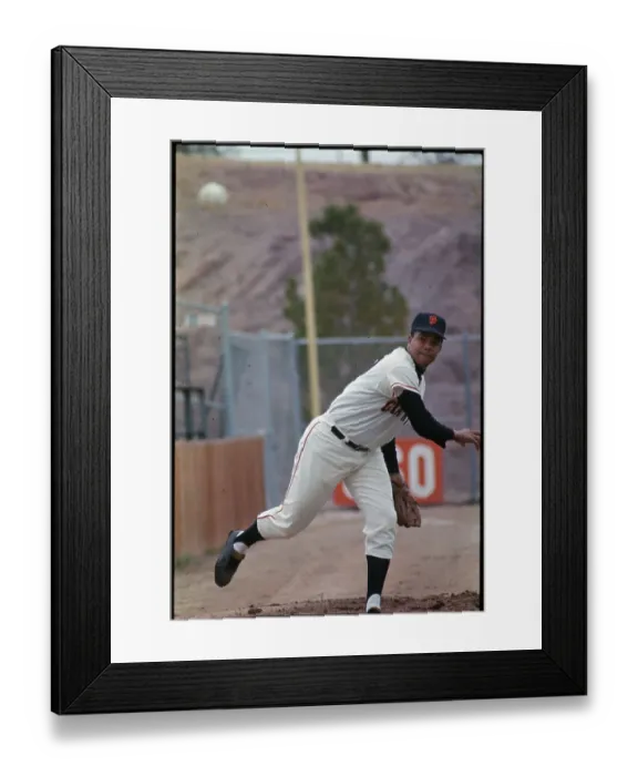 Framed Print : Juan Marichal Practicing Baseball