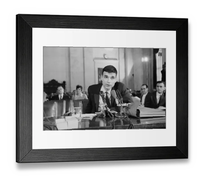 Framed Print : Consumer Advocate Ralph Nader at Senate Hearing Framed Print : Consumer Advocate Ralph Nader at Senate Hearing