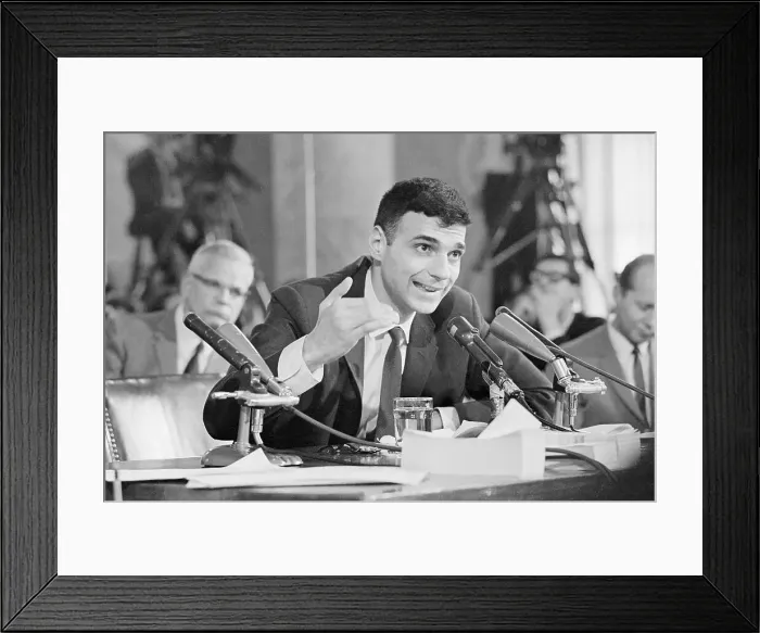 Framed Print : Ralph Nader Speaking at Microphones Framed Print : Ralph Nader Speaking at Microphones