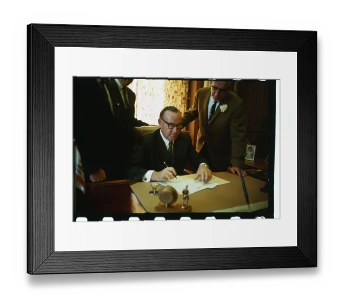 Framed Print : Portrait of Edmund G. Pat Brown Framed Print : Portrait of Edmund G. Pat Brown