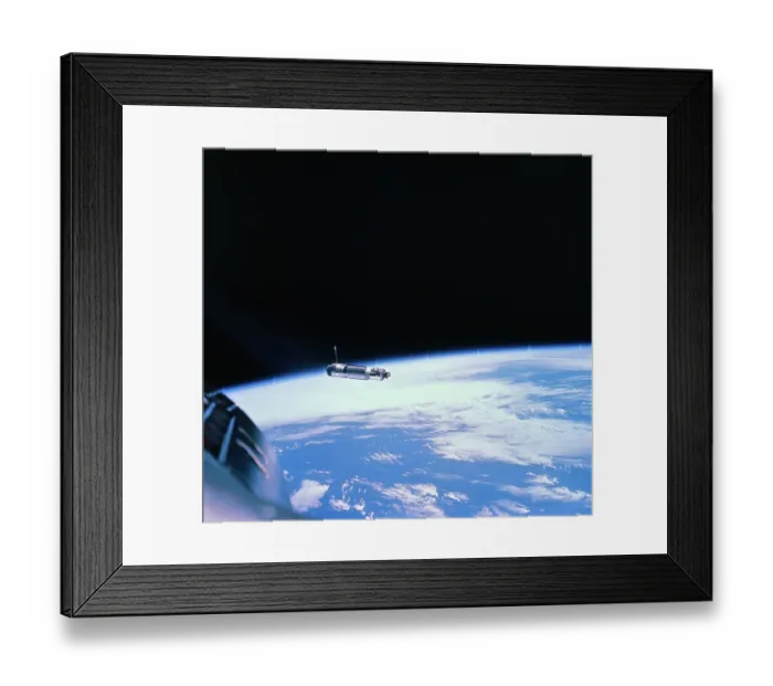 Framed Print : Gemini 8 Hovering Above Earth Framed Print : Gemini 8 Hovering Above Earth