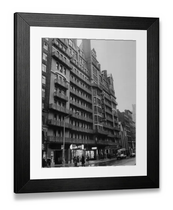 Framed Print : Pedestrians Walking in Front of Large Hotel Chelsea Framed Print : Pedestrians Walking in Front of Large Hotel Chelsea