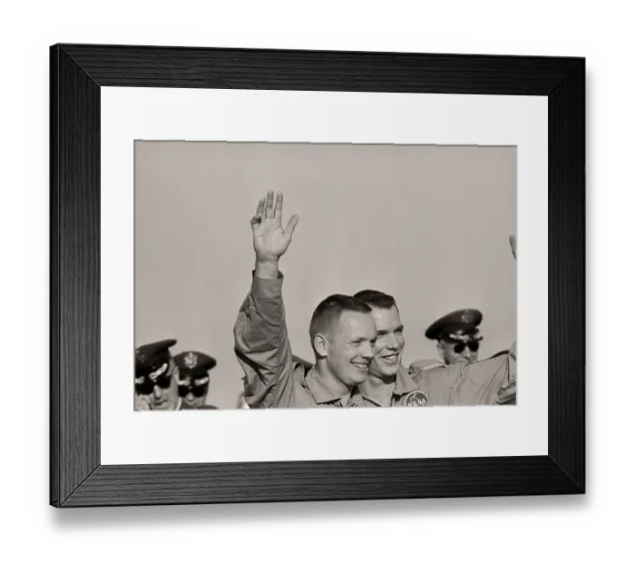 Framed Print : Neil Armstrong and David Scott Waving Framed Print : Neil Armstrong and David Scott Waving