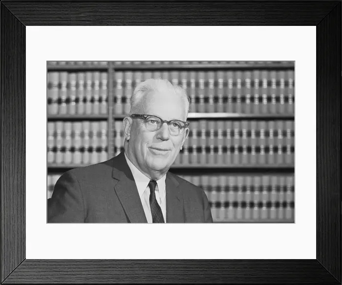 Framed Print : Portrait of Earl Warren