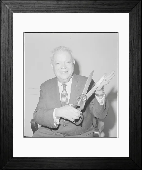 Framed Print : David Dubinsky Holding Large Cutting Shears Framed Print : David Dubinsky Holding Large Cutting Shears