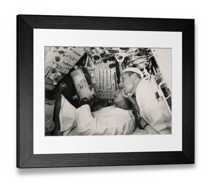 Framed Print : Neil Armstrong and Davis Scott Inspecting Spacecraft Framed Print : Neil Armstrong and Davis Scott Inspecting Spacecraft