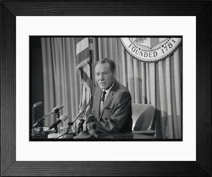 Framed Print : Post-Riot Press Conferences Framed Print : Post-Riot Press Conferences