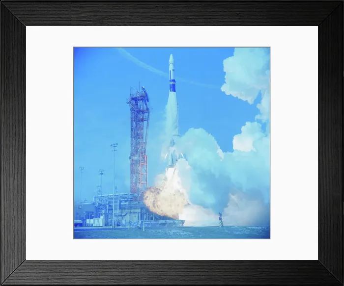 Framed Print : Atlas Agena Rocket Launching Framed Print : Atlas Agena Rocket Launching