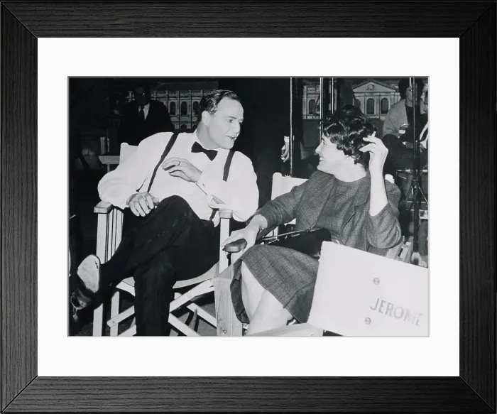 Framed Print : Marlon Brando Talking with Patricia Neal Framed Print : Marlon Brando Talking with Patricia Neal
