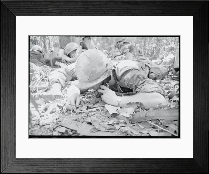 Framed Print : United States Airborne Radioman During Distress Call Framed Print : United States Airborne Radioman During Distress Call