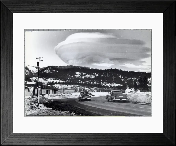 Framed Print : Strange Cloud Formations Over Mountain Framed Print : Strange Cloud Formations Over Mountain