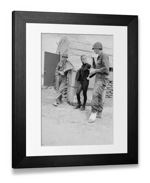 Framed Print : Ann-Margret With Soldiers