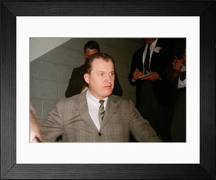 Framed Print : Vic Bubas Speaking to Press Framed Print : Vic Bubas Speaking to Press