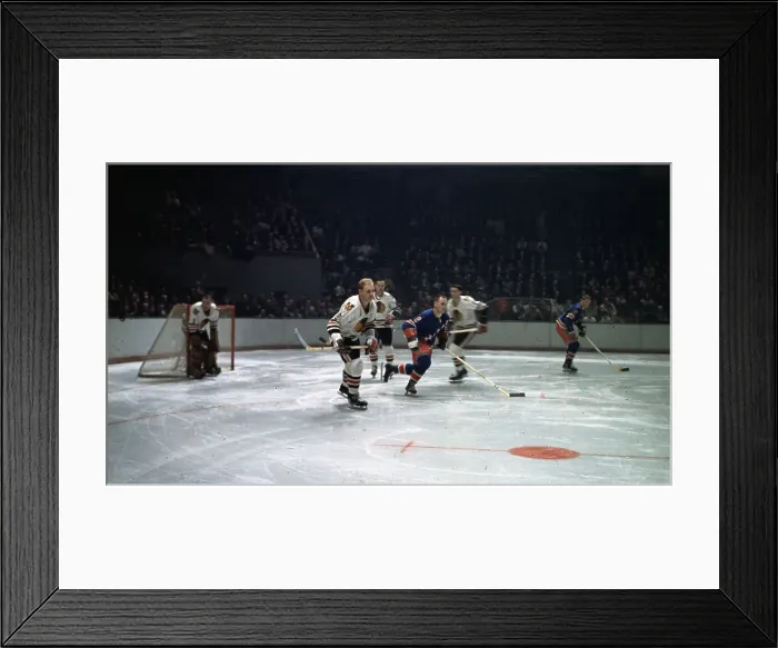 Framed Print : Bobby Hull in Hockey Action
