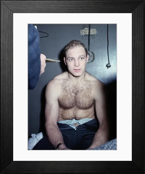 Framed Print : Bobby Hull Talking to Newsmen in Locker Room