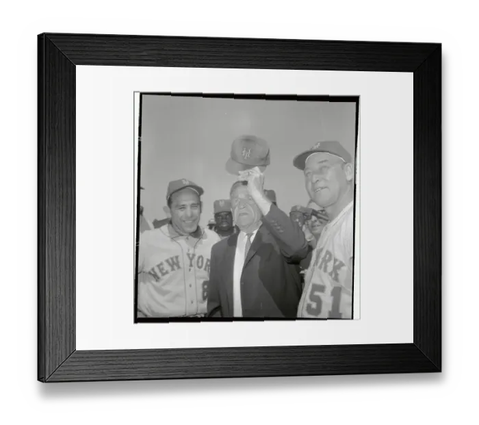 Framed Print : Casey Stengel Reacting Due to Becoming a Hall of Famer Framed Print : Casey Stengel Reacting Due to Becoming a Hall of Famer