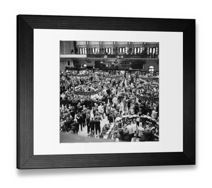 Framed Print : Interior View of New York Stock Exchange