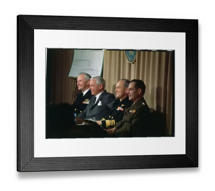 Framed Print : Navy Officials Speaking at Press Conference Framed Print : Navy Officials Speaking at Press Conference