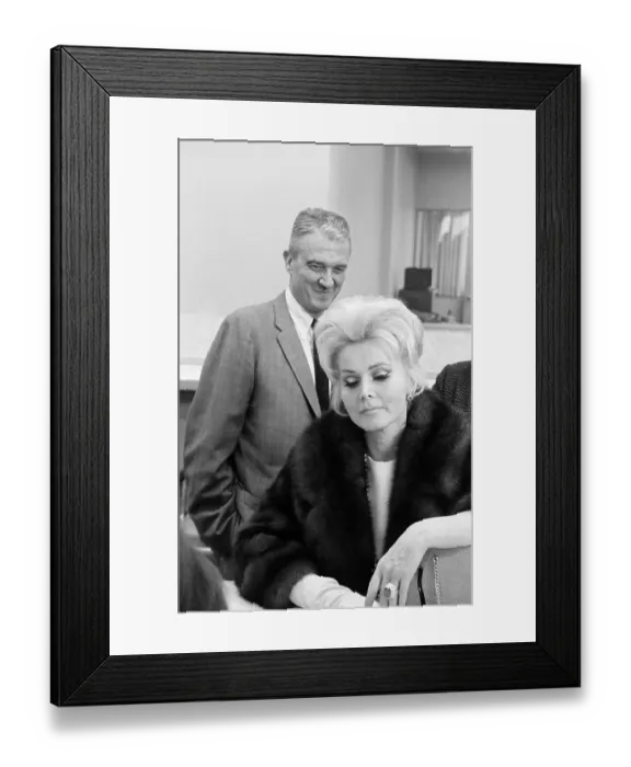Framed Print : Zsa Zsa Gabor Obtaining Marriage License