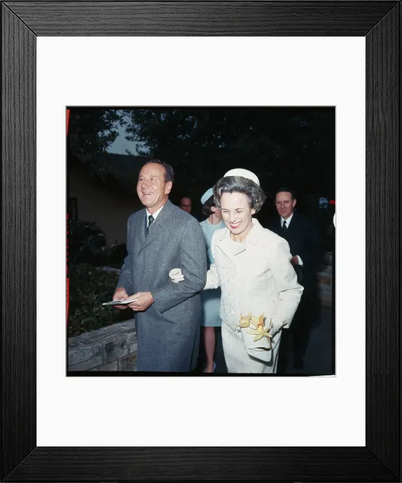 Framed Print : Portrait of Leonard K. Firestone and Mrs. Stuart A. Heatley