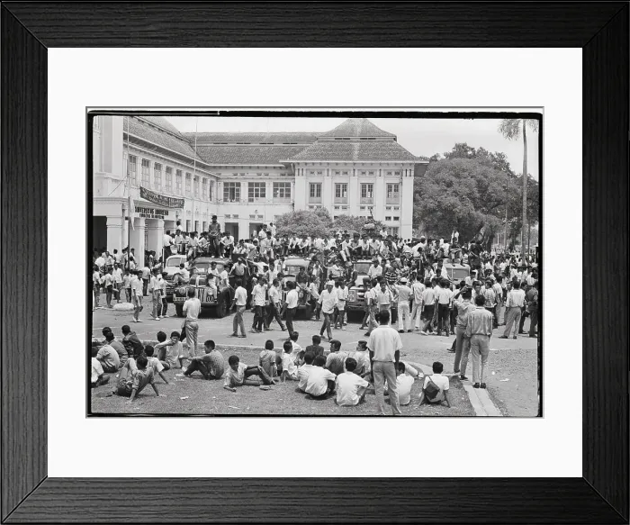 Framed Print : Indonesian Student Demonstration Framed Print : Indonesian Student Demonstration