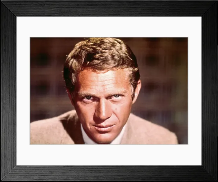 Framed Print : Portrait of Actor Steve McQueen Framed Print : Portrait of Actor Steve McQueen