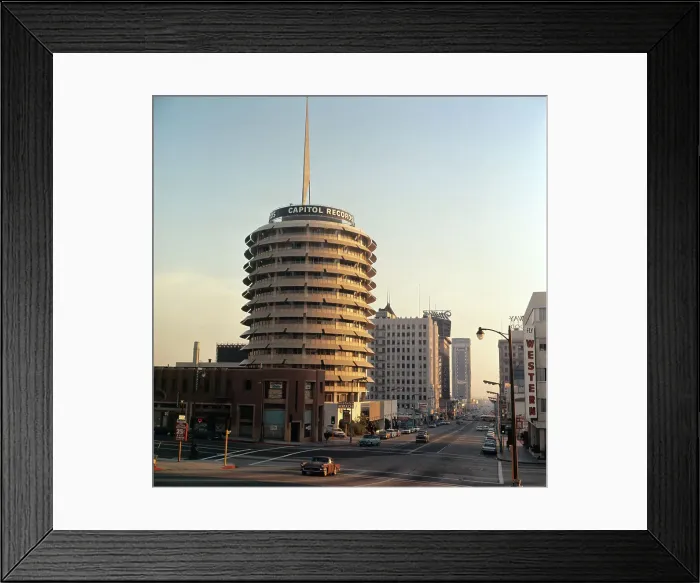 Framed Print : View of Capitol Records Building Framed Print : View of Capitol Records Building