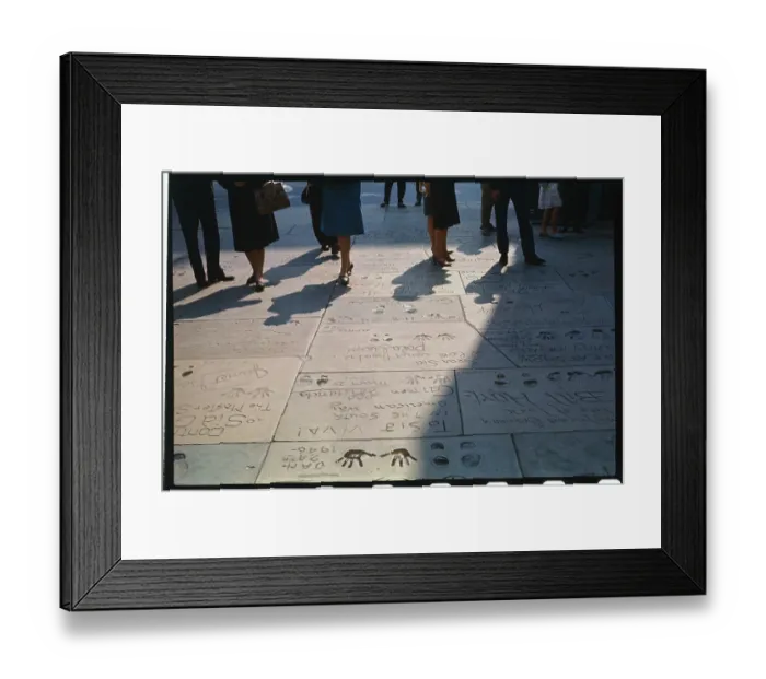 Framed Print : View of Famous Hollywood Hand and Footprints Framed Print : View of Famous Hollywood Hand and Footprints