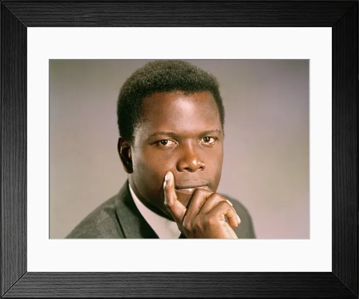 Framed Print : Portrait of Actor Sidney Poitier Framed Print : Portrait of Actor Sidney Poitier