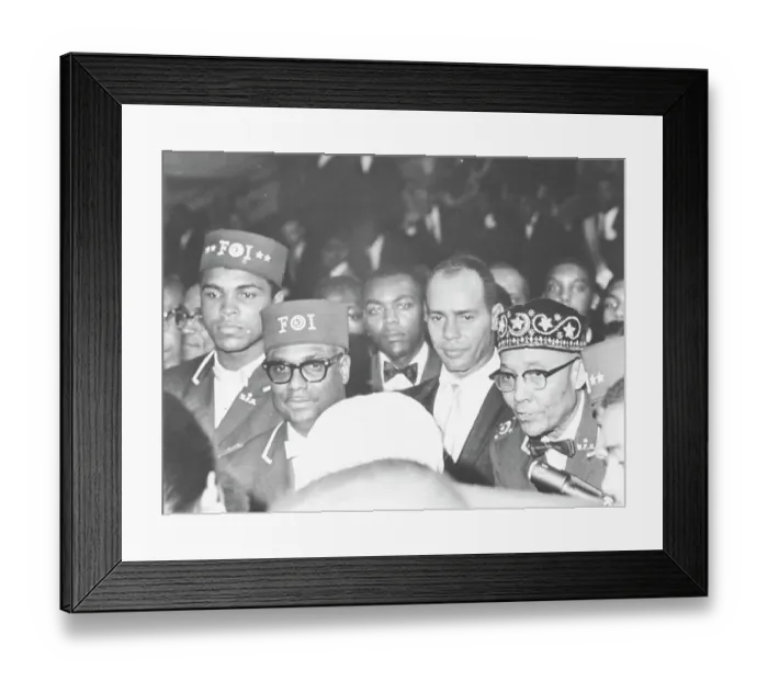 Framed Print : Elijah Muhammad Among Crowd Of Followers Framed Print : Elijah Muhammad Among Crowd Of Followers