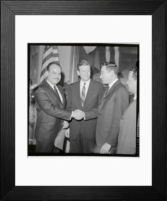 Framed Print : Portraits of Efren Ramirez, John Lindsay and Herman Badillo