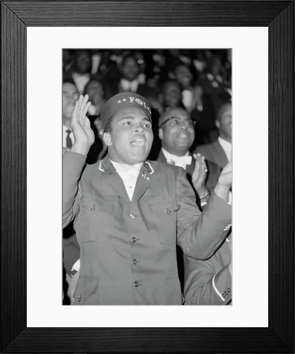 Framed Print : Muhammad Ali at Black Muslim Convention