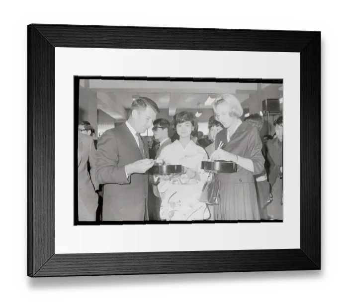 Framed Print : Spaceman Wally Schirra and Katsumi Sakato