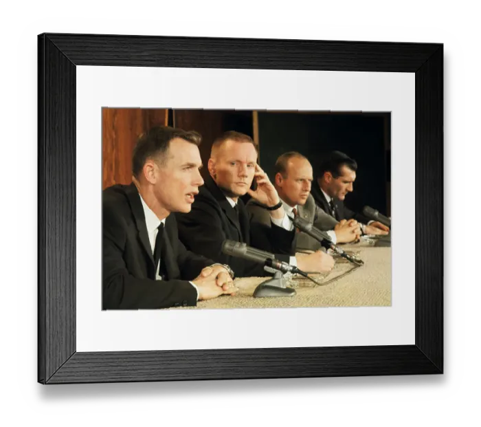 Framed Print : Gemini 8 Astronauts Speaking at Press Conference Framed Print : Gemini 8 Astronauts Speaking at Press Conference