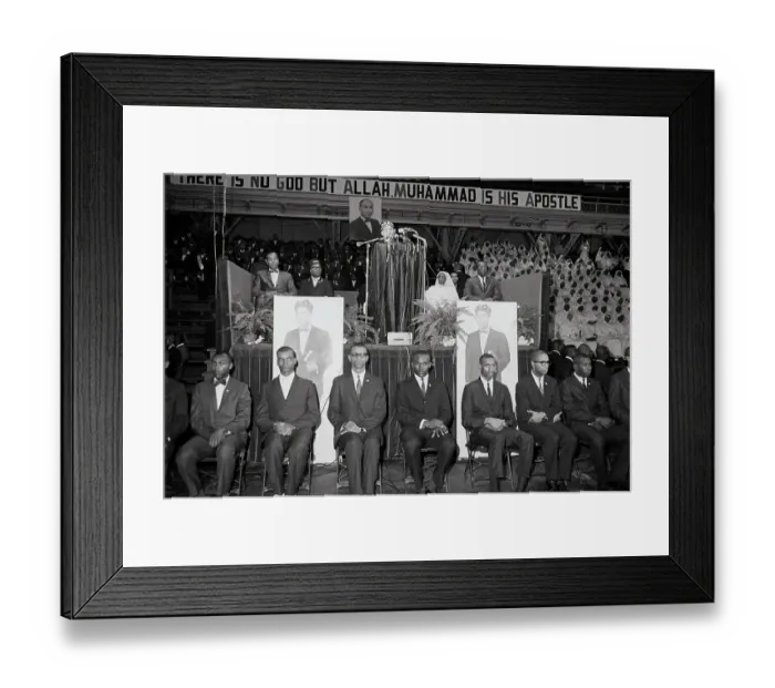 Framed Print : Elijah Muhammad Addressing Black Muslims at Convention Framed Print : Elijah Muhammad Addressing Black Muslims at Convention