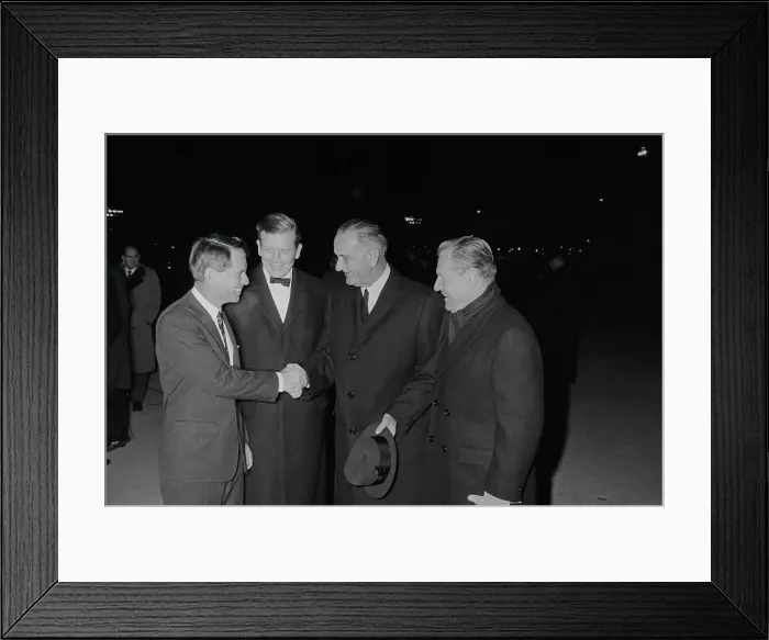 Framed Print : Robert Kennedy Greeting Lyndon B. Johnson Framed Print : Robert Kennedy Greeting Lyndon B. Johnson