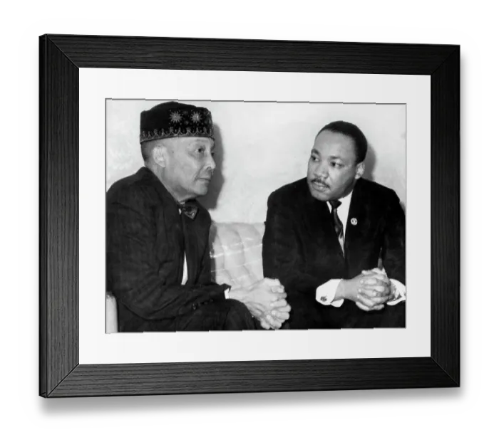 Framed Print : Martin L. King Seated W / Elijah Muhammad Framed Print : Martin L. King Seated W / Elijah Muhammad