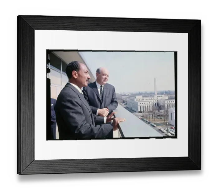 Framed Print : Dean Rusk and Anwar El-Sadat Framed Print : Dean Rusk and Anwar El-Sadat