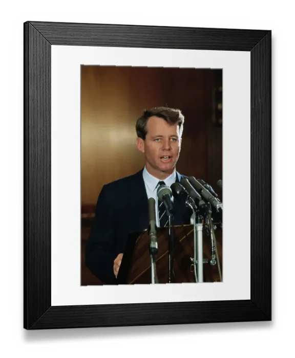 Framed Print : Robert F. Kennedy Talking Into Microphones Framed Print : Robert F. Kennedy Talking Into Microphones