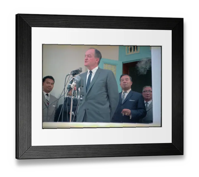 Framed Print : Vice President Hubert Humphrey Giving an Address Framed Print : Vice President Hubert Humphrey Giving an Address