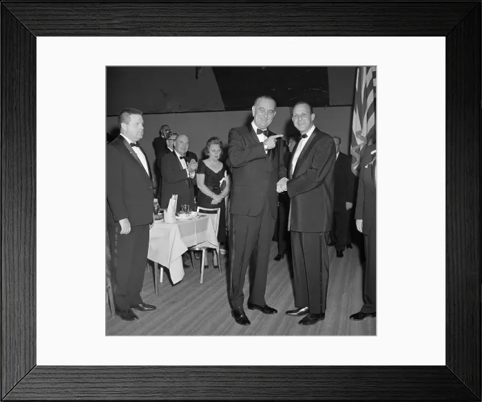 Framed Print : Lyndon Johnson Pointing To Stan Musial Framed Print : Lyndon Johnson Pointing To Stan Musial