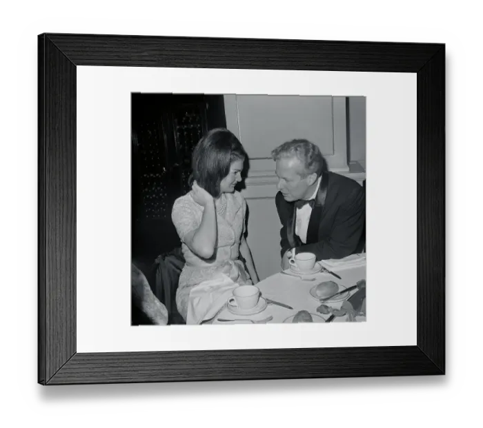 Framed Print : Jacqueline Kennedy Conversing with Harold Taylor