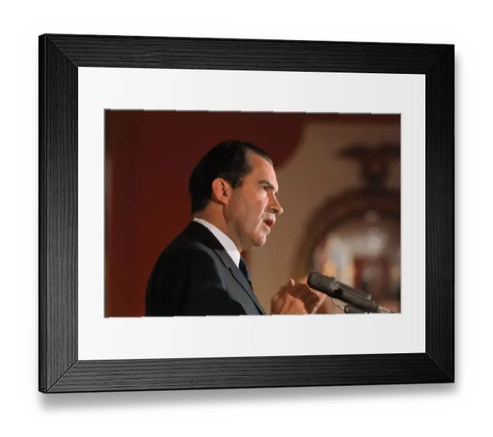 Framed Print : Richard Nixon During News Conference Framed Print : Richard Nixon During News Conference