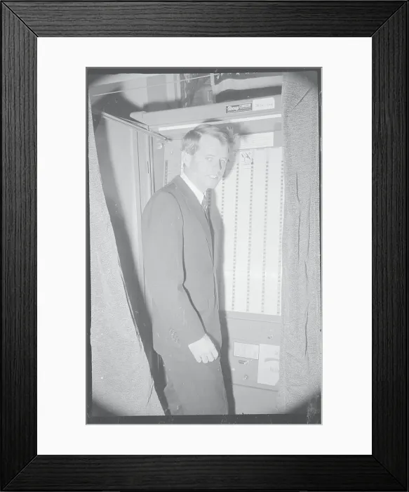 Framed Print : Robert F. Kennedy Standing in Voting Booth Framed Print : Robert F. Kennedy Standing in Voting Booth