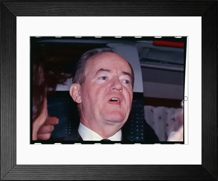 Framed Print : Portrait of Hubert Humphrey Framed Print : Portrait of Hubert Humphrey