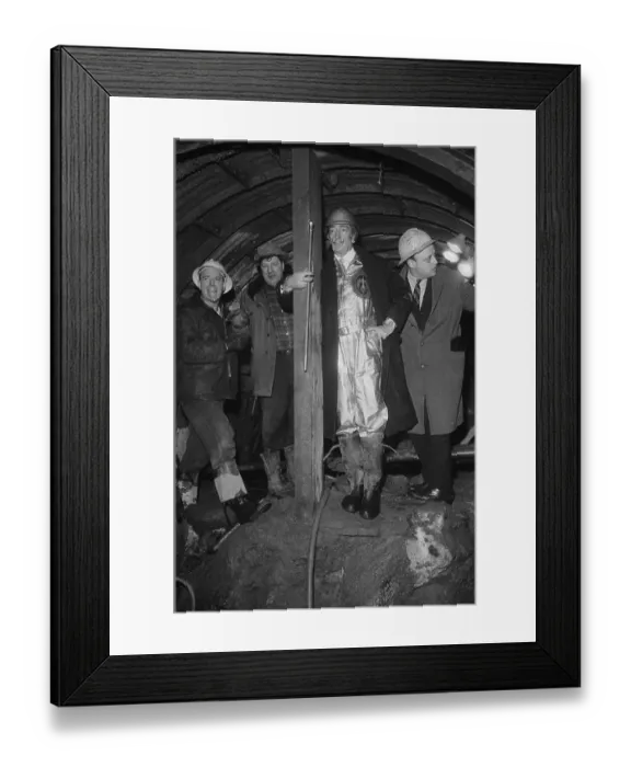 Framed Print : Salvador Dali Standing in Sewer Tunnel Framed Print : Salvador Dali Standing in Sewer Tunnel
