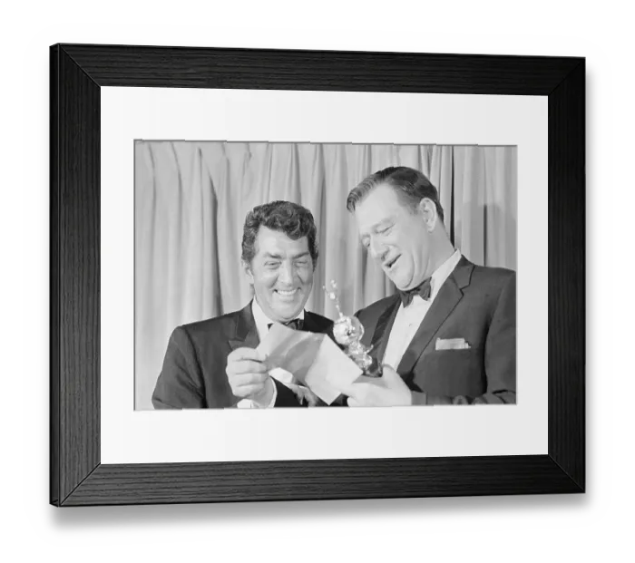 Framed Print : John Wayne Reads Note After Getting Award Framed Print : John Wayne Reads Note After Getting Award