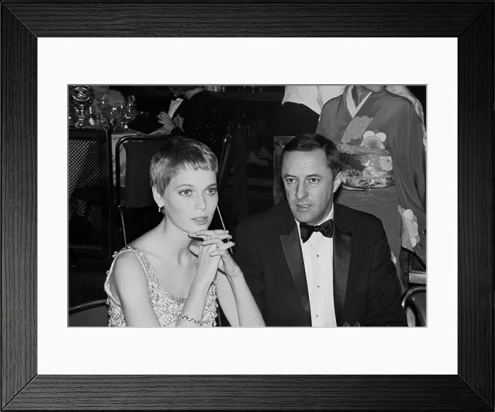 Framed Print : Mia Farrow Sitting with Companion at Awards Ceremonies Framed Print : Mia Farrow Sitting with Companion at Awards Ceremonies