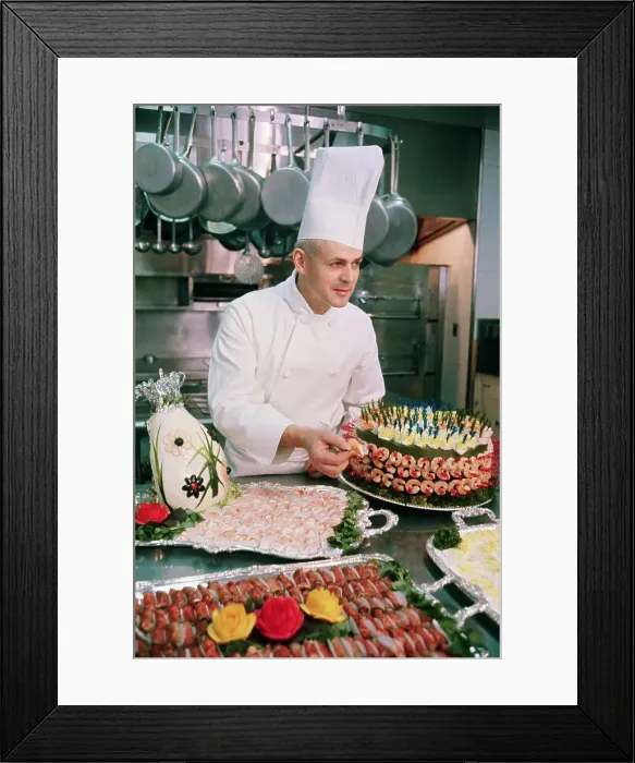 Framed Print : Chef Preparing His Food Framed Print : Chef Preparing His Food