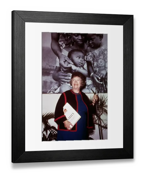 Framed Print : Anthropologist Margaret Mead Promoting Book Framed Print : Anthropologist Margaret Mead Promoting Book
